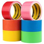 LLPT Duct Tape 6 Premium Assorted Color Packs Fabric Gaffer Tape 50MM x 9M Included Blue Pink Yellow Green Orange Red (DT606)