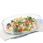 Borosil - Oval Baking Dish, 700 ml, Transparent