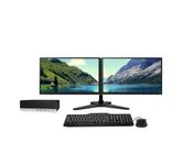 HP Dual Monitor Trading Setup EliteDesk 800 G3 SFF PC - Intel Core i7 6th Gen, With 2 x 23 Matching HD 1080p Monitors, Leg Base Stand, Windows 11 Pro OS (Renewed) (16GB DDR3-512GB SSD)