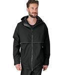 Charles River Apparel Men's Solid New Englander Waterproof Rain Jacket ( Black, 5XL )