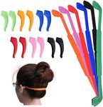 6 Pack Anti-slip Silicone Glasses Straps with 6 Pairs Ear Grip Hooks, SENHA Soft Eyewear Retainer Eyeglasses Holder for Kids Adult Sports - Black, Red, Orange, Pink, Blue, Green