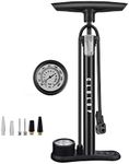 CLOLOP Bike Floor Pump with Gauge,Bike Pump High Pressure 160 PSI,Bicycle Pump with Air Ball Pump Inflator Fits Schrader and Presta Valve