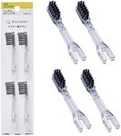 Soladey Ionic Toothbrush Replacement Brush Heads Refill, 4 Count -3 Row Honeycomb Point Bristle, Binchotan Charcoal and Silver Ions