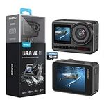 AKASO Brave 8 Action Camera with 64GB microSD Memory Card - 4K60fps Ultra HD Video 48MP Photos Waterproof Camera Super Wide Angle 16x Slow Motion SuperSmooth Stabilization Underwater Camera