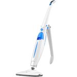 PurSteam Steam Mop, SY105, Hard Wood Floor Cleaner, Carpet Cleaner, Swivel Mop Head, 2 Washable Mop Pads, Turquoise/White