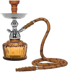 MYA Hookah - QT Hookah - Mya Hookah with cage - MYA portable Hookah - Small cage hookah- Complete hookah kit -14 inches Hookah - One hose hookah- Shisha pipe for travel - best hookah set - personal complete hookah set