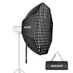 Neewer 36 Inches Octagon Quick Collapsible Softbox with Bowens Mount, Removable Diffusers and Grid, Quick Folding Softbox with Carrying Bag for Photography Studio Speedlite Flash and Monolight