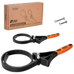 Toolwiz Rubber Strap Wrench, 2pcs Oil Filter Wrench with Large Diameter 6" and 4", Strap Wrench for Jar Opener, Pipes, Plumbing, Shower Head, Water Filter, Oil Filter