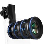 NEEWER Phone Macro Lens Kit, 4 Pcs Stackable Magnetic Closeup Lens Attachment Set with 17mm Threaded Clamp, Clip On Photography Accessories Compatible with iPhone Android Samsung, LS-87