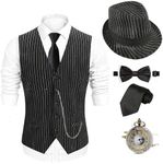 EFORLED 1920s Mens Costume Fedora H