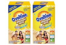 OVALTINE Malted Milk Drink Powder Rich And Delicious Malty Flavored (450 gram) Pack of 2