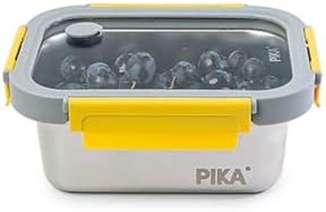Pika - Boite alimentaire 800ml en inox et couvercle en verre trempé – Hermétique et légère – Compatible micro-ondes, four, congélateur – MetalShock