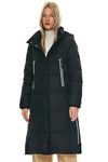 Orolay Women's Thickened Down Jacket Long Winter Coat Hooded Puffer Jacket Pirate Black S