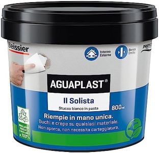 Aguaplast Il Solista, stucco leggero per riempire crepe e buchi in mano unica senza ritiro. Essicazione rapida 800ml