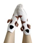 Personalised Socks Funny Socks Knit Animal Dog Socks Whimsica Knitting Cuff Floor Sock Winter Funky Socks Warm Slipper Socks Handmade Unisex Christmas Gift