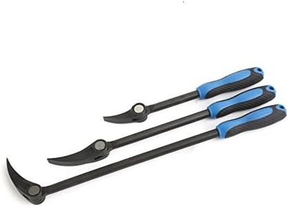 3PCS Indexable Pry Bar Set, 11-Position Adjustable Angle Pry Bars, High Strength Chrome Vanadium Steel, Includes 8", 12" and 16" Indexable Pry Bars