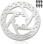 140mm / 5.5in Disc Rotor Brake, Electric Scooter Brake Disk Stainless Steel Bicycle Rotors 6 Hole Brake Disc with 6 Screws for Electric Scooter Road Bike Mountain Bike BMX MTB Bike Disc Brake Rotor