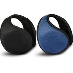 SATINIOR 2 Packs Fleece Earmuffs Winter for Men Women Ear Warmer Fleece Ear Muff Winter Accessory for Men Women Kids (Black, Navy Blue)