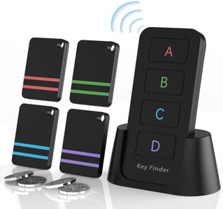 Remote Control Finder, Pack of 4 Find My Keys Device | Stick on Remote Finder, Tracker Tags for Car Keys and Phones | 120Ft Range 80dB RF Key Locator, Lost Key Finders That Make Noise, 2 Pcs