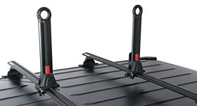 Rhino-Rack Nautic Kayak Roof Rack, Stack Up to 4 Kayaks Side by Side, Folds Down for Storage, Includes 4 Rapid Tie Down Straps, Aluminum & Glass Reinforced Nylon for Maximum Durability (S520)