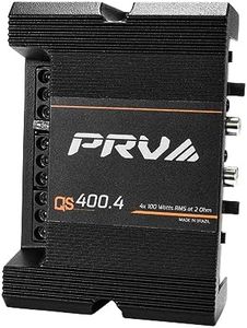 PRV Audio QS400.4 2 Ohm Mini Compact 4 Channel Car Audio Amplifier 4 x 100 Watts RMS at 2 Ohm - 400 Watt Amp Stereo 12 Volts Amp Class D Full Range Bridgeable