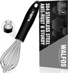 Stainless Steel Whisk - Kitchen Balloon Whisk, Thick Stainless Steel Wire ＆ Strong Handles, Egg Frother for Cooking, Blending, Whisking, Stirring, Beating (21cm)