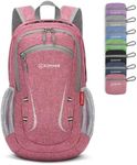 ZOMAKE Bag Foldable Rucksack Small - Day Backpack for Women Men,Lightweight Rucksack for Walking Hiking and Skiing(Pink)