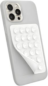 Sucky Upgraded Silicone Suction Phone Case Adhesive Mount - Hands-Free Phone Accessory for iPhone and Android - Sticky Grip for Selfies, Videos - Crystal White