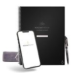 ROCKETBOOK Reusable Smart A4 Academic Planner - Digital Notebook for Students and Teachers - Daily, Weekly, Monthly School University Diary, 13 Page Types, Reduce Paper Waste - Black