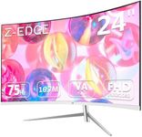 Z-Edge U24C 24-inch Curved Gaming Monitor, Full HD 1080P 1920x1080 LED Backlight Monitor, with 75Hz Refresh Rate and Eye-Care Technology, 178° Wide View Angle, Built-in Speakers, VGA+HDMI