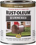 Rust-Oleum 7210502 Stops Rust Hammered Finish Paint, Quart, Gold 32 Fl Oz (Pack of 1)