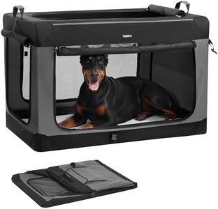 Feandrea Collapsible Dog Crate, Portable Oxford Fabric Pet Carrier, 48-Inch