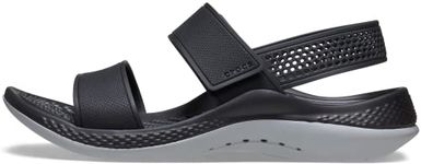 Crocs Women's Literide 360 Sandal W Clog, Black Light Grey, 5 UK