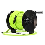 Flexzilla Manual Open Face Air Hose Reel, 3/8" X 50', Heavy Duty, Lightweight, Hybrid, ZillaGreen-L8652FZ