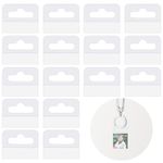 BLMHTWO 100 Pcs Sticky Tabs Holes 1.8" X1.4" Stick Hook Tabs Retail Label Holder Plastic Sticky Tabs Hanging Tabs Clear Sticky Slot Hole Self Adhesive Hanging Tabs for Sale Items Store Retail Display