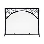 Achla Designs Minuteman International GS-3830 Sterling Fire Screen Scroll and Arch