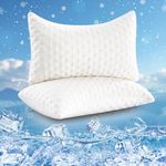 Side Sleeper Pillows for Neck and Shoulder, Cooling Shredded Memory Foam Bed Pillows for Sleeping, Adjustable Curved Pillow Neck Pillow with Washable Cover - Queen Size(Set of 2)