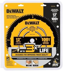 DEWALT Miter Saw Blade, 12 inch, 100 Tooth, Fine Finish, Ultra Sharp Carbide (DWA112100)