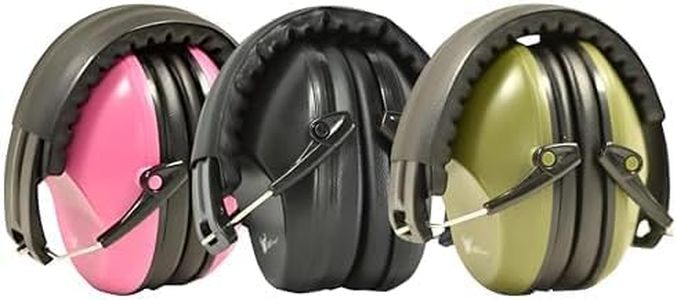 G & F Products Noise Cancelling Earmuffs, Adjustable Hearing Protection, 26dB NRR, Foldable, Comfortable for Shooting, Woodworking, Gardening, Airports, Concerts, Industrial Use, Pack of 3 Colors