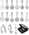 WINSENET 15Pcs Belly Button Rings 1