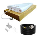 NETBOON 14 dBi LPDA Outdoor Directional Antenna with 25 Meter HLF200 Low Loss Coaxial Cable – Wide Frequency Range, Weatherproof Build, High Gain