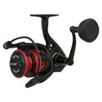 PENN Fierce IV Spinning, Fishing Reel, Spinning Reels, Sea - Inshore Fishing, Versatile Sea Fishing For Boat, Kayak, Shore, Jigging, Surf, and All-Round Use, Unisex, Black/Red, 5000