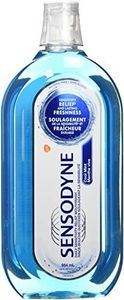 Sensodyne Cool Mint Mouthwash, Strengthens Sensitive Teeth and Protects from Cavaties, 984 mL