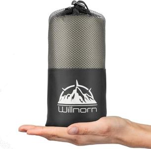 WILLNORN Sleeping Bag Liner,Travel Sheets & Adult Sleep Sack for Backpacking,Hotels & Hostels,Lightweight Single Camping Sleeping Bag Liners for Travel Business Trips-Kahki