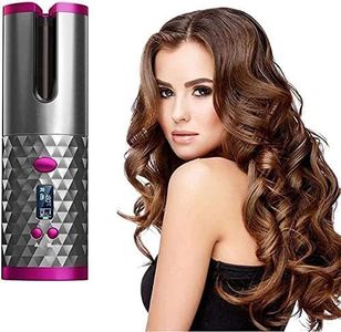 Zenstore Usb-Rechargeable-Cordless-Curling-Iron-Ceramic-Rotating-Wireless-Hair-Curler-Adjustable-Temperature-(Multicolor)