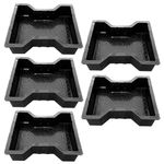 Reyal Black Big Ishape Paver Block mould(Pack of 5)(Size : 260 x 230 x 60mm) Black Rubber Paver Mould Interlocking Paver Mold Pathway Patio DIY Cement Mould