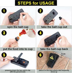 HOMEREVEL Reusable Mouse Trap Set – 6-Pack Rodent Control