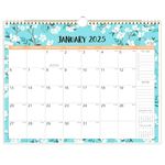 Calendar 2025 - Wall Calendar 2025 with Thick Paper, 2025 Calendar, 37 x 29 cm, January 2025 - December 2025, Twin-Wire Binding Hanging Hook Large Mixed Color Ruled Blocks