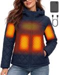 Women Heated Puffer Jacket Winter Coat Battery Pack Include Water Proof Wind Breaker Golf Ski Vest Trip Must Have Snow Gear Outfit Suit Snowsuit Cold Weather Plus Size Big Tall 3xl xxxl 4xl Oversized