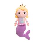 PREMIUM TOUCH Mermaid Doll Princess Stuffed Plush Soft Toys | Mermaid Soft Toy | Dolls for Girls | Soft Dolls for Girls | Baby Doll | Soft Toys for Girls | Plush Toys for Kids (Purple)